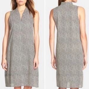 Eileen Fisher Bandini Print Organic Cotton Dress black / tan Bandini Dot Size PM